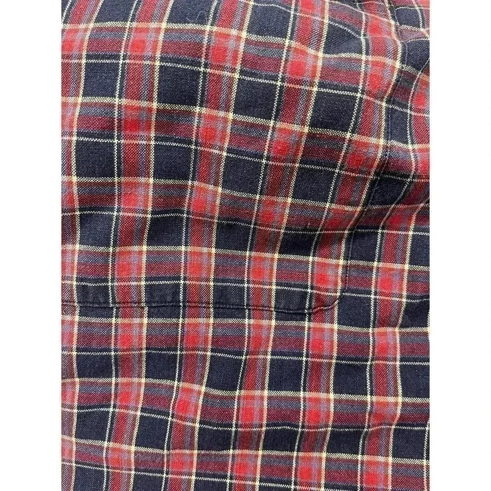 Polo Ralph Lauren Cotton Button Down Shirt Red Blue Plaid Men's Size 2XL. - Picture 10 of 14